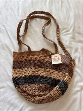 Crocheted crossbody boho bag